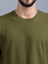 Load image into Gallery viewer, Heavyweight Oversized Solid T-Shirts Olive
