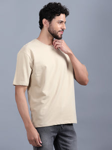 Heavyweight Oversize Solid T-Shirt Beige