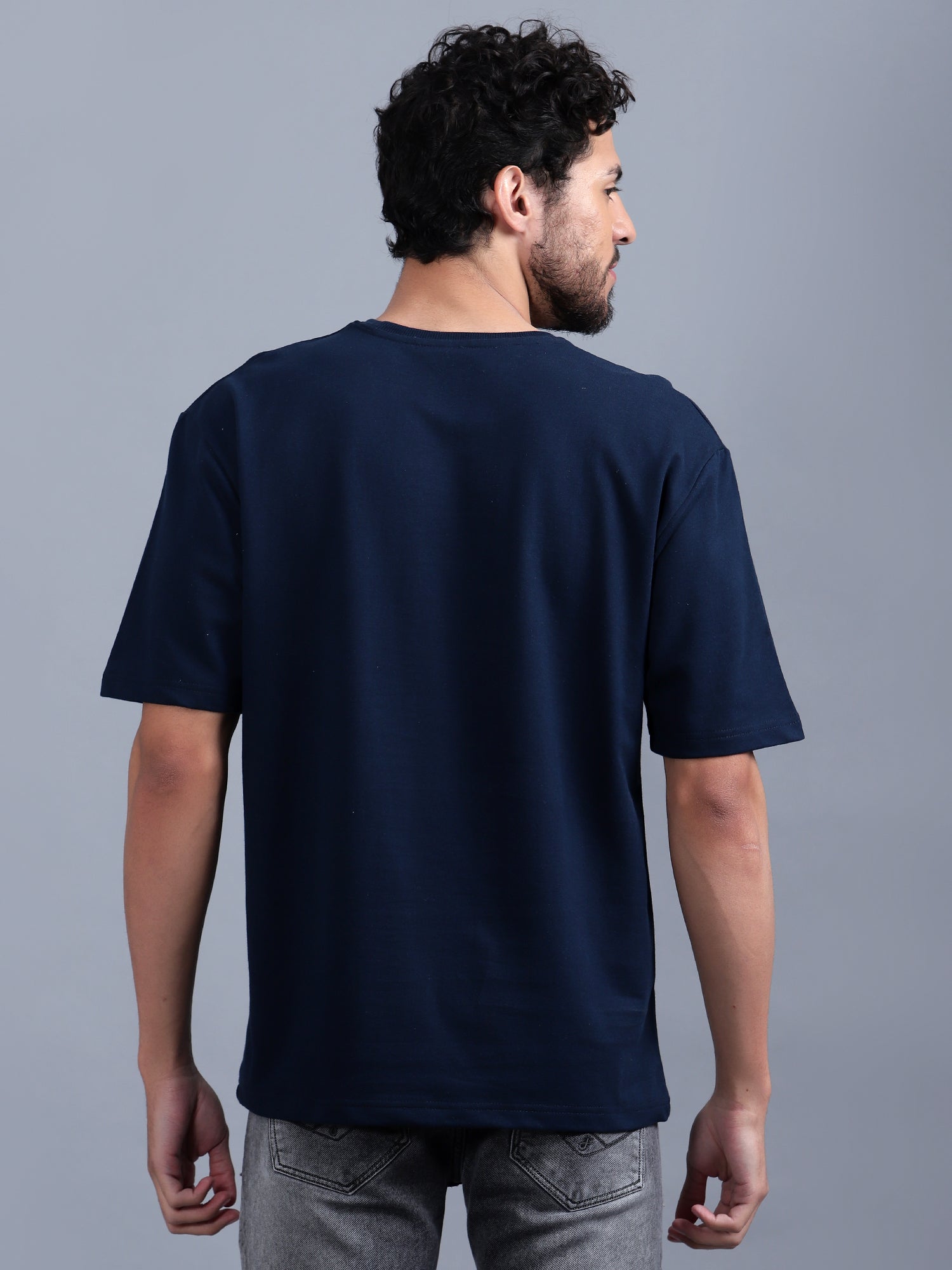 Heavyweight Oversize Solid T-Shirts Navy Blue – Mark Morphy