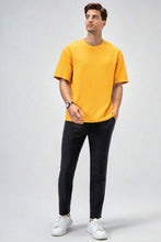 Load image into Gallery viewer, Heavyweight Oversize Solid T-Shirt Mustard Yellow.
