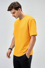 Load image into Gallery viewer, Heavyweight Oversize Solid T-Shirt Mustard Yellow.
