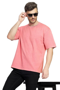 Heavyweight Oversize Stone Washed T-Shirt Onion Pink