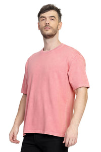 Heavyweight Oversize Stone Washed T-Shirt Onion Pink