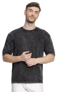 Heavyweight Oversize Stone Washed T-Shirt Black