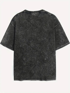 Heavyweight Oversize Stone Washed T-Shirt Black