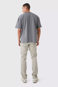 Heavyweight Oversize Solid T-Shirt Charcoal Grey