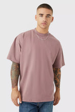 Load image into Gallery viewer, Heavyweight Oversize Solid T-Shirt Mauve
