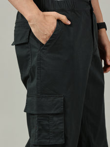 Relaxed Fit Cargos Moss Green