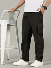 Load image into Gallery viewer, Relaxed Fit Linen Cargo Deep Olive

