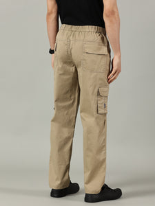 Relaxed Fit Twill Cargos Beige