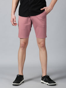 Onion Pink stretch men chino shorts