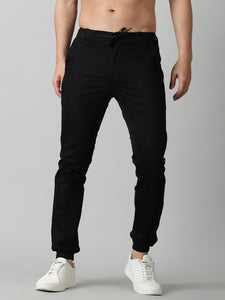 Black best sale twill joggers