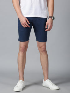 Teal Blue stretch men chino shorts