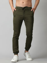 Load image into Gallery viewer, Olive Green Twill joggers
