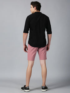 Onion Pink stretch men chino shorts