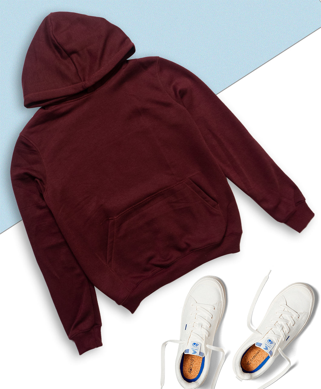 THE WARM RELAXED FIT HOODIE: MAROON