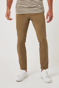 An Everyday Classic Caramel brown Stretch Men Chinos