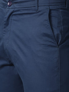 Teal Blue stretch men chino shorts