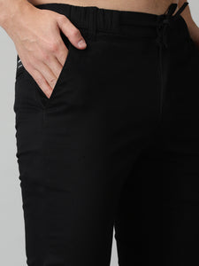 Black Twill joggers