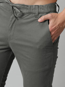 Steel Grey Twill joggers