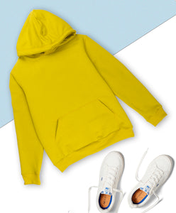 THE WARM RELAXED FIT HOODIE: MUSTURD YELLOW