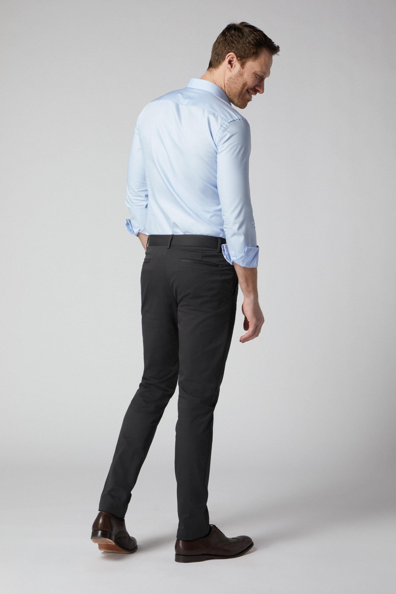 Buy Arrow Men Charcoal Grey Smart Regular Fit Self Design Formal Trousers   Trousers for Men 2154692  Myntra