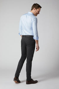 An Everyday Classic Charcoal Stretch Men Chinos - Mark Morphy