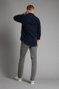 An Everyday Classic Grey Stretch Men Chinos - Mark Morphy